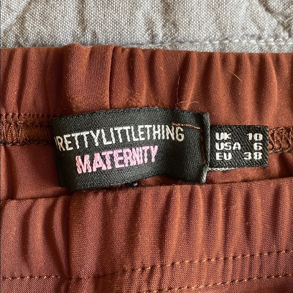 Brown Pretty Little Thing Maternity Leggings - Picture 4 of 5